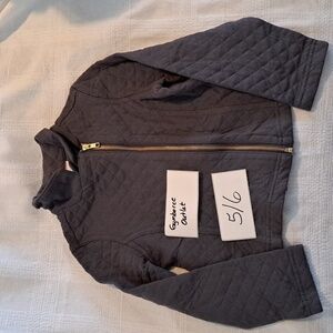 Gymboree girls size 5/6 Outlet gray zip up lightweight jacket